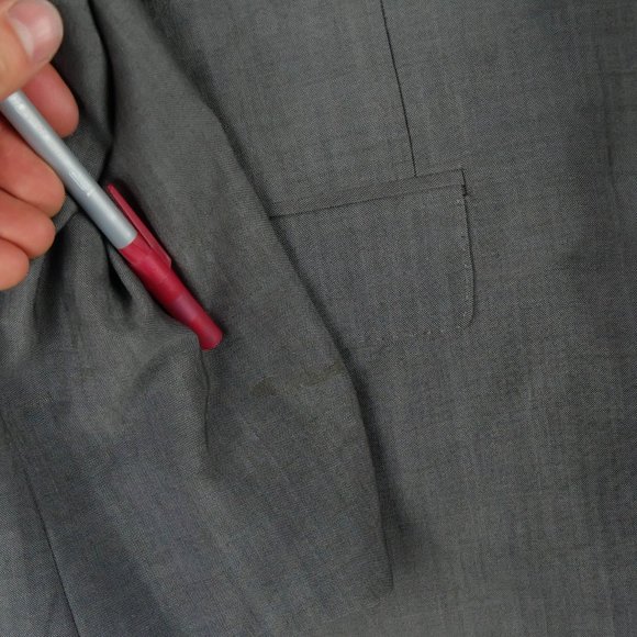 Massimo Dutti Blazer Jacket Mens 40R Gray Two Button Double Vented Wool - Picture 15 of 16